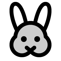 rabbit duotone icon