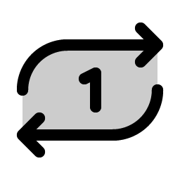 repeat once duotone icon