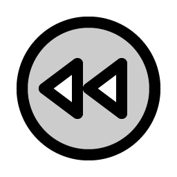 rewind circle duotone icon