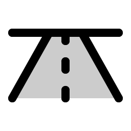 road horizon duotone icon