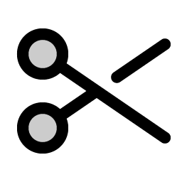 scissors duotone icon