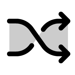 shuffle duotone icon
