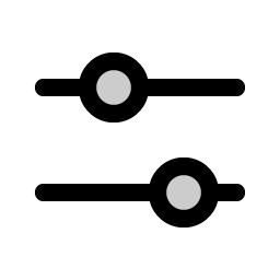 sliders horizontal duotone icon