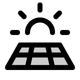 solar panel duotone icon