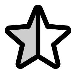 star half duotone icon