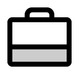 suitcase simple duotone icon