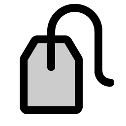 tea bag duotone icon