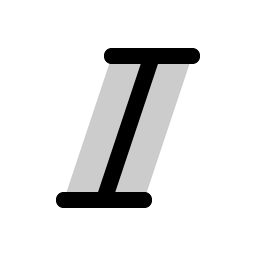 text italic duotone icon