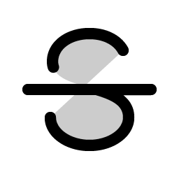 text strikethrough duotone icon