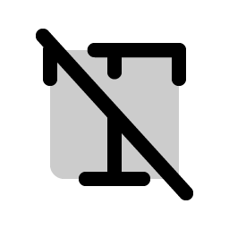 text t slash duotone icon