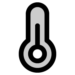 thermometer simple duotone icon