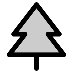 tree evergreen duotone icon