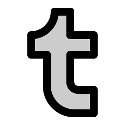 tumblr logo duotone icon