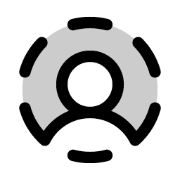 user circle dashed duotone icon