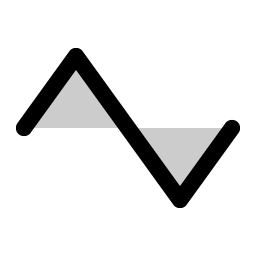 wave triangle duotone icon