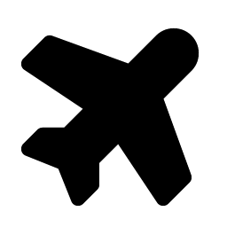 airplane tilt fill icon