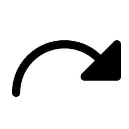 arrow arc right fill icon