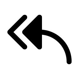 arrow bend double up left fill icon