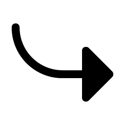 arrow bend down right fill icon