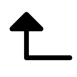 arrow elbow left up fill icon
