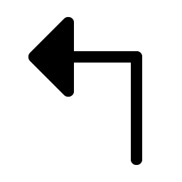 arrow elbow up left fill icon