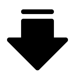 arrow fat line down fill icon