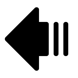 arrow fat lines left fill icon