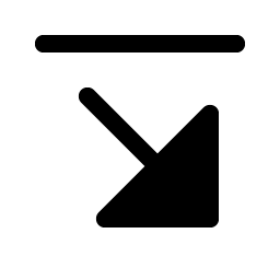 arrow line down right fill icon