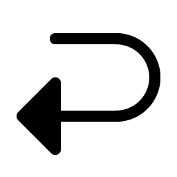 arrow u down left fill icon