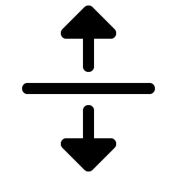 arrows out line vertical fill icon