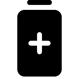 battery plus vertical fill icon
