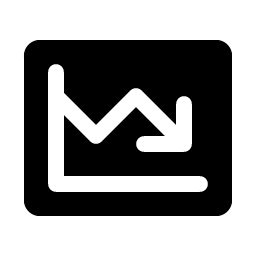 chart line down fill icon