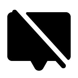 chat centered slash fill icon