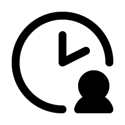 clock user fill icon