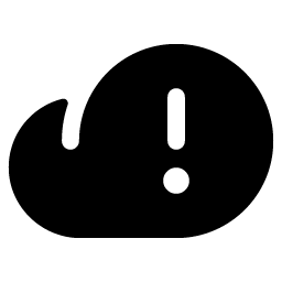 cloud warning fill icon