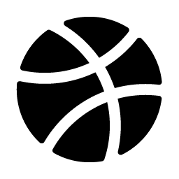 dribbble logo fill icon