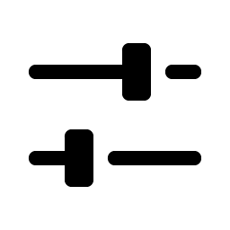 faders horizontal fill icon