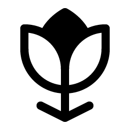 flower tulip fill icon