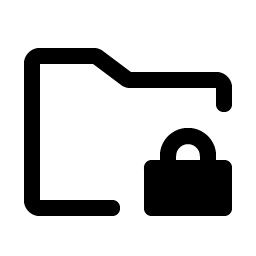 folder simple lock fill icon
