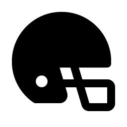 football helmet fill icon