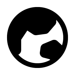 globe hemisphere east fill icon