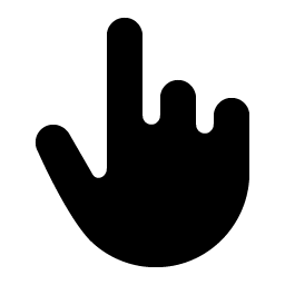 hand pointing fill icon