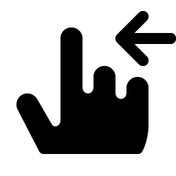 hand swipe left fill icon