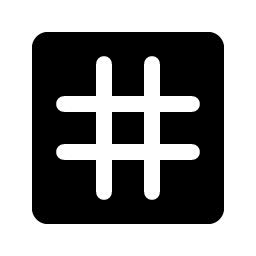 hash straight fill icon