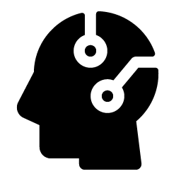 head circuit fill icon