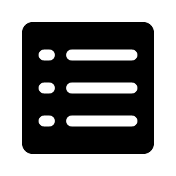 list dashes fill icon