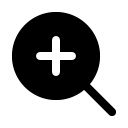 magnifying glass plus fill icon