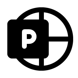 microsoft powerpoint logo fill icon