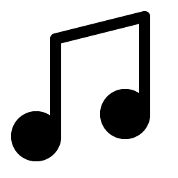 music notes simple fill icon