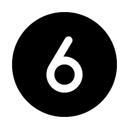 number circle six fill icon